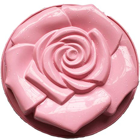 JasCherry Forma de Rosa Moldes de Silicone - Premium Antiadherente Moldes para Tartas, Repostería, Bizcocho, Gelatina Grande, Pan #5