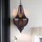 Lampe Suspension Luminaire marocaine Kanita 50cm Noir E27 Douille | Plafonnier Lustre de Salon marocain oriental | Lanterne électrique indienne Vintage design décoration de maison orientale arabe