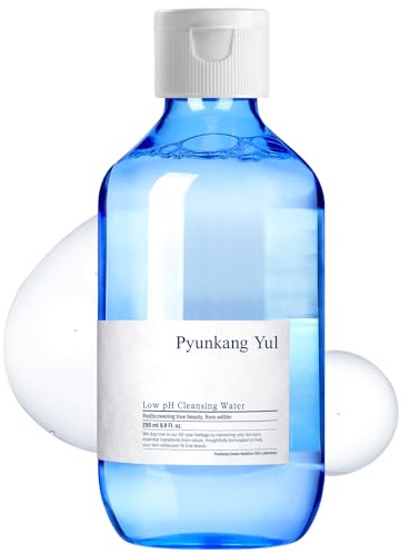 Pyunkang Yul PKY Low pH Cleansing Water Makeup Remover Face Cleanser with Witch Hazel and AHA - Cica, Tea Tree Extract Natural Ingredients Ceramide Micellar Water 9.8 Fl Oz