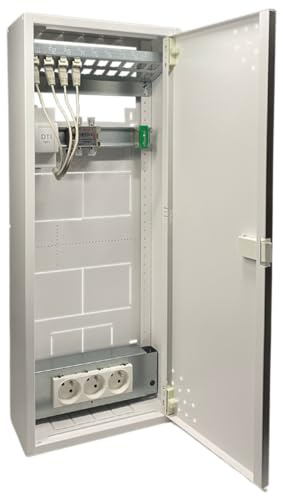 COFFRET COMMUNICATION GRADE 3 TV - 625 x 250 AVEC PORTE + DTI + 8 RJ45