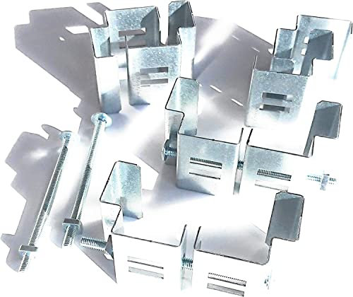 POSTFIX Metal Brackets to fit 4 x 4 SLOTTED CONCRETE FENCE POSTS - Packs of 4, 8 and 12. (Pack of 4)