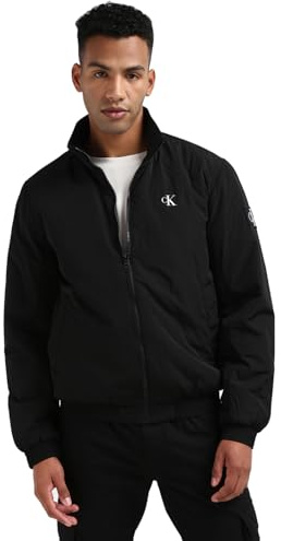 Calvin Klein Uomo Giacca Padded Harrington Calda, Nero (Ck Black), XXS