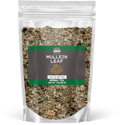 Birch & Meadow Mullein Leaf, 1 lb, Cut & Sifted, Herbal Tea, Mild Flavor