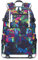 CUURODY Herren Rucksack Groß Jungen Schulrucksack mit Exquisitem Aufdruck 15.6 Zoll Laptop Daypack Wasserdicht Oxford-Stoff Lässig Campus Reise Tagesrucksack Blume F