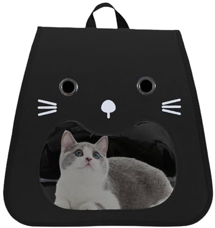 Katzentransporter – Faltbarer Haustiertransporter-Rucksack, Mehrzweck-Katzentragetasche | Tragbare, Atmungsaktive Katzentasche Mit Mehreren Belüftungsöffnungen Für Kleine Katzen Und Hunde (13,78 X 12,