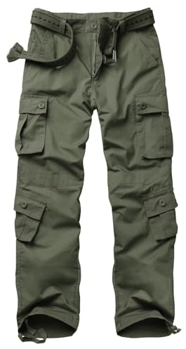 Men's Cargo Trousers 8-Pocket Hiking Work Trousers 3355 Armygreen 44