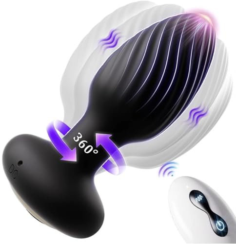 Plug Anale Vibrante Con 7 Modalità Di Rotazione E 7 Vibrazioni – Stimolatore Prostata Uomo In Silicone, Sex Toy Per Coppie E Uso Singolo, Buttplug Con Telecomando – FOPS A124