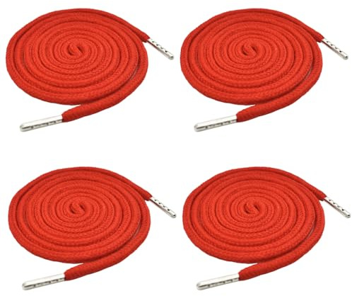LEEWYOU 4 Pcs Cordón de Repuesto para Pantalones de chándal, Cordón de Repuesto para Sudadera con Capucha Ropa de Deporte, Pantalones Cortos, Chaquetas, Abrigos, Zapatos (rojo)