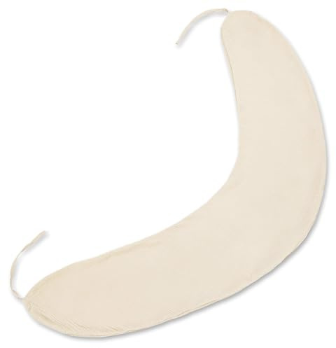 Totsy Baby Funda para Cojin Embarazo 190cm – Almohada para Dormir de Lado Almohadas Alargada para abrazar Ideal para Descanso y Maternidad Embarazadas Forma en C Muselina Oeko-Tex