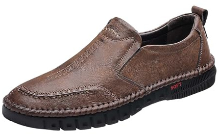 Mocasines Hombre Mocasines Slip On Casual Zapatos de Cuero Clásicos de Moda Sin Cordones Cómodos Casual Zapatos de Verano Zapatos Antideslizantes Zapatos de Hombre Zapatos de Traje, Zapatos de
