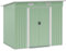 Outsunny Gerätehaus Metall 2,3 m² 207 x 130 x 182 cm Geräteschuppen mit Pultdach Fenster Fundament Schiebetüren wetterfest Gartenhaus Outdoor Garten Schuppen für Hinterhof Grün