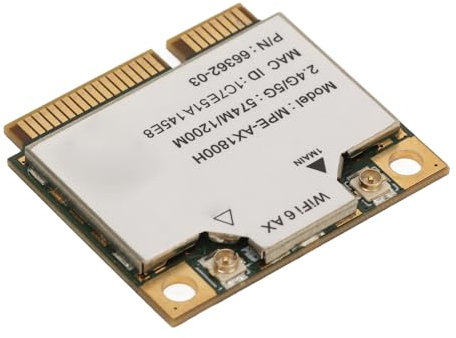 Saluaqui AX1800H Tarjeta WiFi 6 WiFi 6 con 5.2 | Adaptador Inalámbrico de Interfaz Mini PCIe para 10/11 y | Módulo de Red Portátil de 2.4GHz y 5GHz