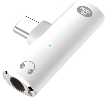 IVIVTOR Adaptateur de Casque USB-C – Charge Rapide 2 en 1 100 W et Adaptateur Audio 3,5 mm pour téléphones de Type C