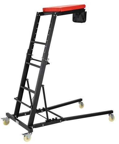 Wiltec Topside creeper 180 kg höjdjusterbar krypare 122-195 cm för bilservice och underhåll på motorhuva
