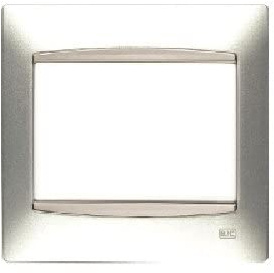 Bjc coral color - Placa 1 elemento horizontal serie coral embellecedor sin bastidor plata luna