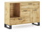 Skraut Home – Sideboard für Wohn- oder Esszimmer – 86 x 120 x 40 cm – Buffet mit 1 Tür + 3 Schubladen – Loft-Modell – widerstandsfähiges Holz – Eichen-Finish