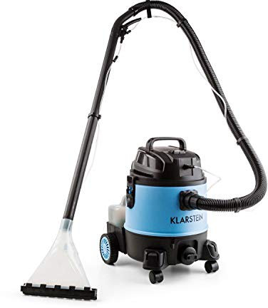 Klarstein Reinraum 2G Nass-/Trockensauger Staubsauger Teppichreiniger Shampooreinigung, stabiler 20 Liter-Tank, 1250 Watt Saugleistung, Abschaltautomatik, Viel Zubehör, schwarz-blau