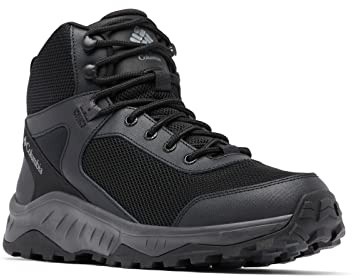 Columbia Trailstorm Ascend Mid WP wasserdichte Wanderstiefel für Herren, Schwarz (Black x Dark Grey), 42 EU