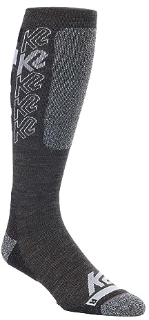 K2 Snow Unisex – vuxen kedjelogotyp strumpa skidstrumpor, svart, S