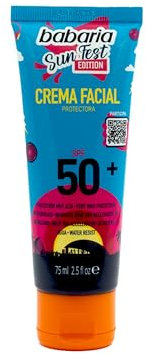 Babaria - Crema Solar Facial 50+ Sunfest, Edicion Limitada - 75ml | Antimanchas | Textura Ligera | Resistente al Agua | Uso Diario