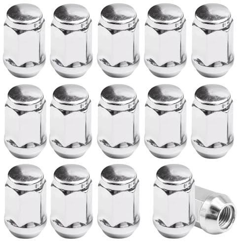 GOEDCH Dadi Ruota: 20 Dadi Ruota M12x1,5 Conici Chiusi Argentati per la Maggior Parte dei Cerchi di Fabbrica, Solidi in Lega di Acciaio di Alta Qualità per Cerchi in Alluminio