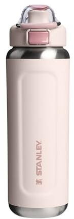 STANLEY Wellspring Bottle 0.7L - 12 Horas Fría - 40 Hours Helada - Sin BPA Botella Agua Acero Inoxidable - Apta Para Lavavajillas - Aislamiento Al Vacío - Rose Quartz
