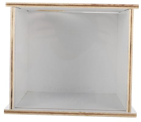 Milisten Lavabo para Orina y Baño de Chinchilla Bañera de Madera para Hámster Accesorio para Baño de Mascota para Limpieza Terrario