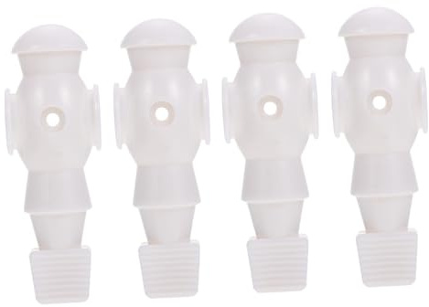Cabilock 4 Piezas Figuras para Futbolín de Resina Duradera de Jugadores Mecánicos Blanco para Maquinitas de Fútbol de Escritorio Accesorios Resistentes y Detallados para Futbolín