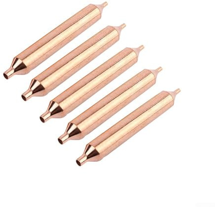 Refrigeration Hoses System Filter Dryer for - 5 Pack Copper Drier with Molecular Sieve, for Refrigerator and Air Conditioning Maintenance(A)