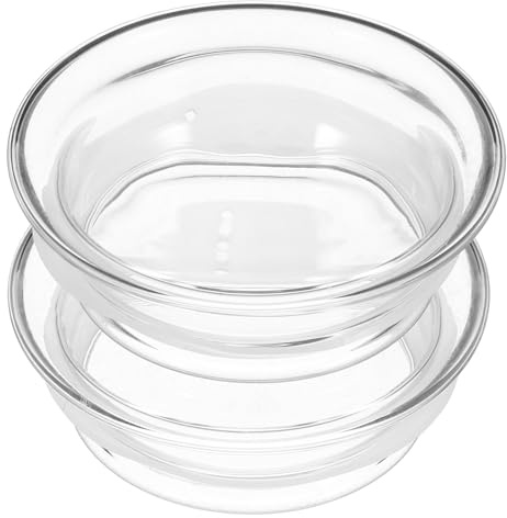 KAILIKETIY 2 Pezzi Coperchi in Vetro Trasparente per Brocca D’acqua, Tappi Resistenti All’usura Bordo in Acciaio Inox e Silicone, Ricambi Pratici per Bollitori e Caraffe Bevande per Uso
