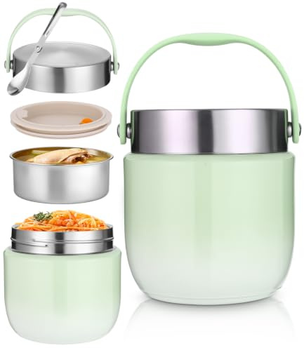 Termisk behållare för mat 1 200 ml, läckagesäker termisk lunchlåda