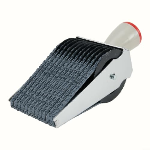 Tampon en caoutchouc réglable pour un codage efficace, courroie rotative avec chiffres et lettres, corps en ABS et métal pour les dates de production sur papier, plastique, verre et bois (1 12 bits)