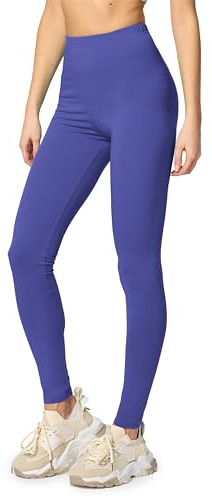 Merry Style Leggings Deportivas Mujer – Ropa Mujer de Algodón con Cintura Alta, Suave, Cómoda e Hipoalergénica para Uso Diario o Actividad Deportiva MS10-198 (Cobalto, M)