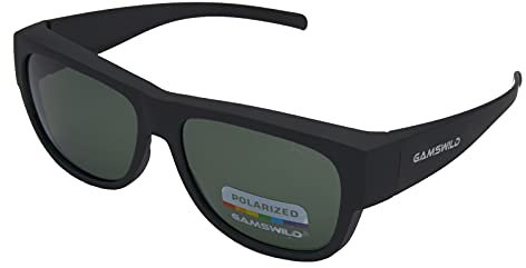 Gamswild WS6022 Überbrille Sonnenbrille Sportbrille Damen Herren Fahrradbrille | Schwarz G15 | blau | bordeaux
