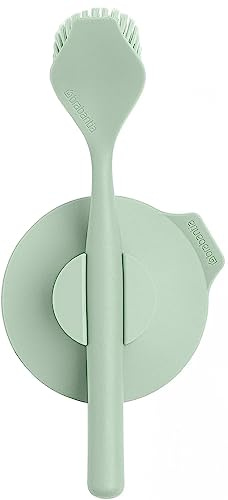 Brabantia Spülbürste, Polyester, Diskborste med Sugproppshållare, Jade Green