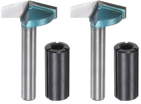 QUARKZMAN 2Ensemble Jeux de Fraises à Rainurer en V de 0,9 de Diamètre Queue de 6 mm Profondeur de Coupe de 0,3 Angle de 150 Degrés Fraise Carbure Tungstène pour La Gravure Cnc 3D