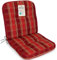 Herlag Niedriglehner-Polsterauflage Tilly 100x50x9cm | Stuhlauflage 9cm Karo-Motiv | Auflage Niederlehner-Gartenstuhl | Deluxe-Serie hoher Komfort | Öko Tex 100 | Rot-Kariert