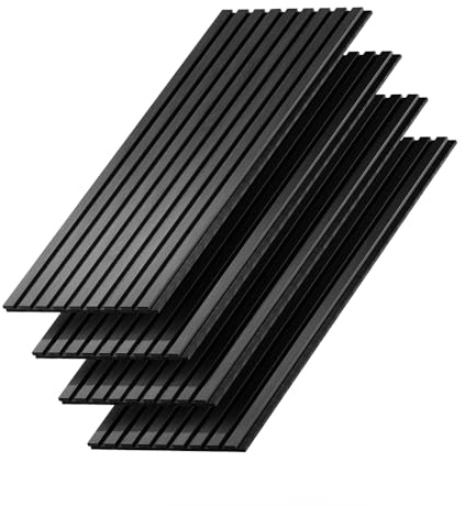 Vicco Panneau Mural Sonoa, Noir, 4 pièces, pour Montage Mural pour améliorer l'acoustique de la pièce