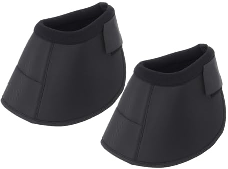Horse Hoof Boot, Easy to Wear & No-Turn Horse Shoes, Protective Equine Bell Boots with Loop Closure, Professional Equestrian Supplies for Riding & Training, Secure Fit for Equine Hoofs (2Pcs,L)