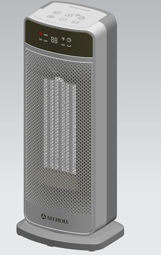 Ateroll 16 Inch Space Heater, 2000W PTC Electric Heater with Remote, 70° Oscillating, 4 Modes, Energy Efficient Fan Heater with ECO Mode, 24H Timer, Tip-Over & Overheating Protection for Home