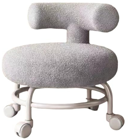 Eleeonora SièGe à roulettes Court,Tabouret Bas à roulettes,Petit Tabouret Roulant Bas avec roulettes Et Support Dorsal,Tabouret Bas à roulettes Sieges,Robuste,Ergonomique,pour Salons