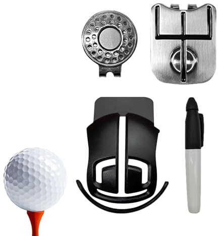 Marcatori per Palline da Golf,Stencil A Tridente Di Precisione Riutilizzabile | Set Per Marcare Linee Su Palla Da Golf | Per Giocatori Uomo Donna Torneo Campo Pratica Club Festa Del Papà Compleanno