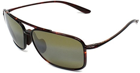 Maui Jim Men's & Women's Kaupo Gap Polarized Square Sunglasses, Tortoise/Hcl Bronze Polarized, Extra large Fit