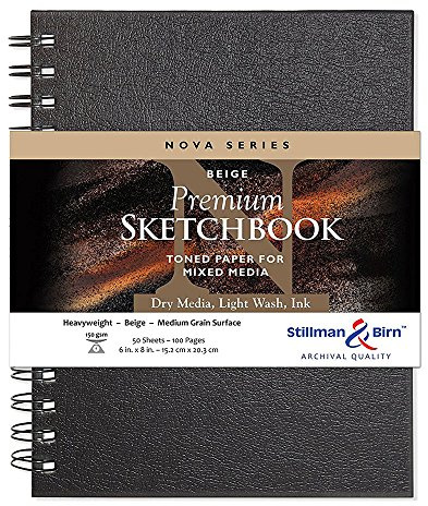 Stillman & Birn Nova Series - Cuaderno de bocetos (15,24 x 20,32 cm, 150 g/m²), papel, superficie de grano medio