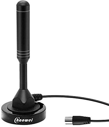 Antenne TV numérique à Gain élevé-Chaowei DVB50B Antennes HDTV Portables intérieures et extérieures avec Base magnétique,câble coaxial 2M pour télévision numérique DVB-T2/T