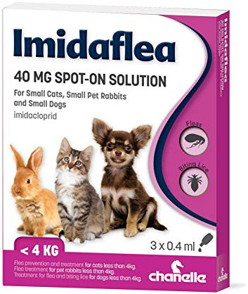 ImidaFLEA Spot On Flea Treatment Cat/Small Dog/Rabbit 40mg 3 Pipettes