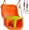 TRIBECCO Kinderschaukel Baby-Schaukelsitz Schaukel Spielplatz Kunststoffschaukel für Babys Schaukel für Babys und Kleinkinder (Orange) belastbar bis 50 kg