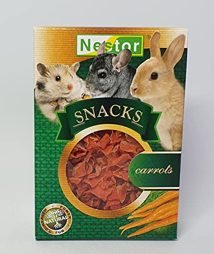Natural Snacks for Rodents and Rabbits Carrots 40g Flavor Degu Hamster Mouse Chinchilla Guinea Pig Rat Gerbil Treats Supplementary Food