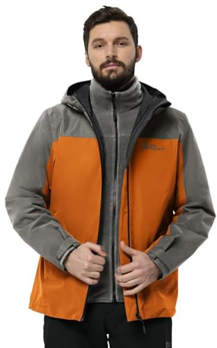 Jack Wolfskin TAUBENBERG 3IN1 JKT M Jacket Men, blood orange, M