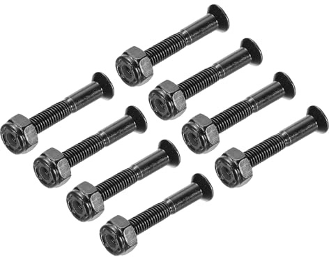 PATIKIL Skateboard Hardware Kit 1.25 Montage Schrauben Volle Gewinde Bolzen Muttern Set für Skateboard Cruiser Schwarz